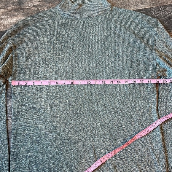 Barry Bricken 100% Silk Cozy Green/Gray Knit Sweater Men Size M - Picture 4 of 6